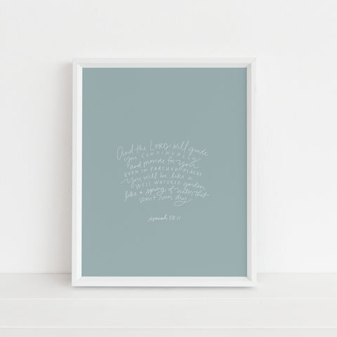 The Lord Will Guide You | Art Print