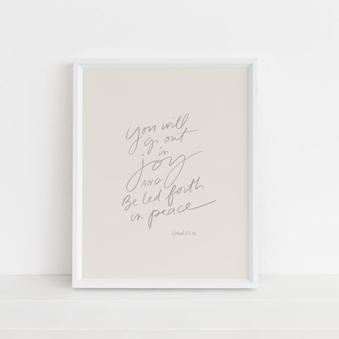 Go Out In Joy | Art Print