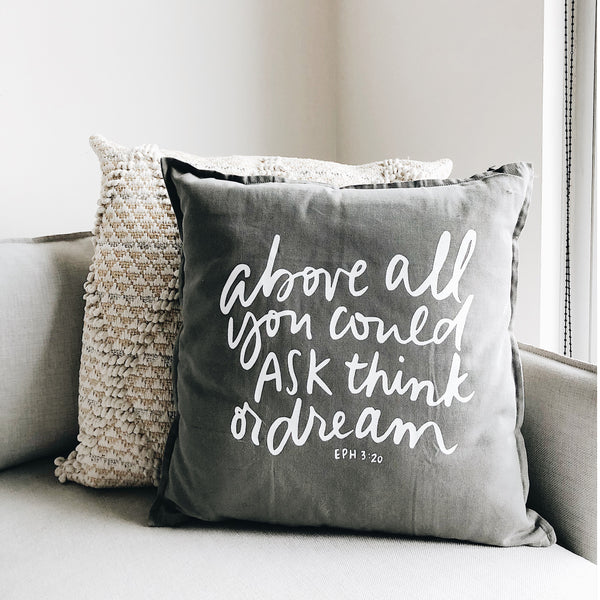 Above All | Throw Pillow Cover