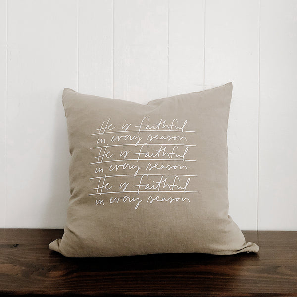 He Is Faithful | Throw Pillow Cover