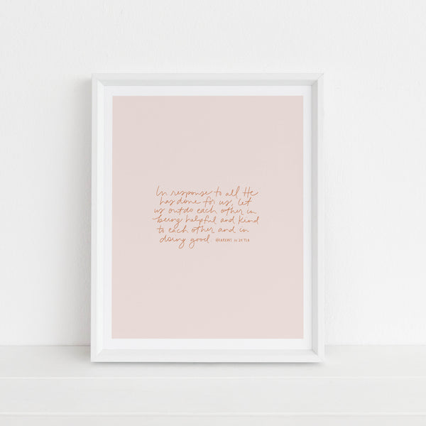Outdo Each Other With Kindness | Art Print