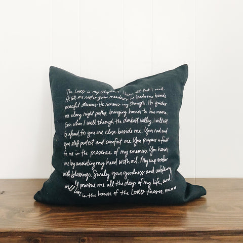 Psalm 23 (midnight navy) | Throw Pillow Cover