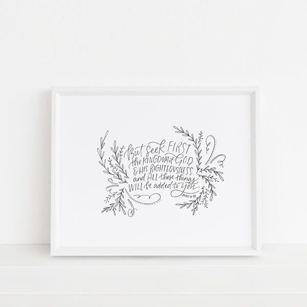 Seek First His Kingdom | Art Print